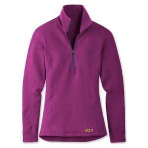 Stio Women's Ole Glory Half Zip Burgandy Medium
